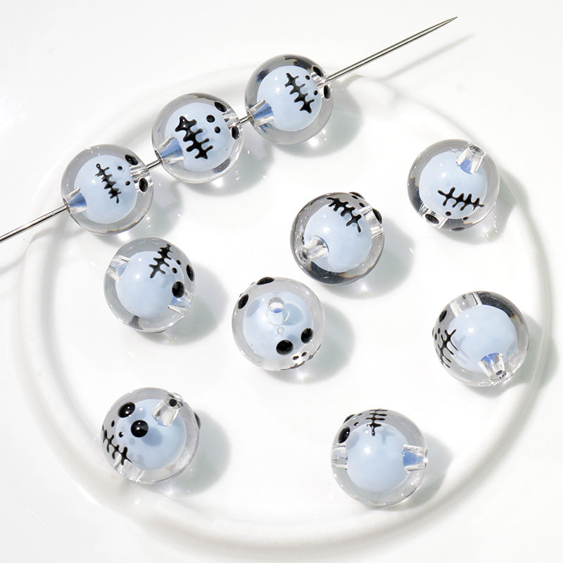 Wholesale Hand Painted Drip Oil Ornament Accessories Beads